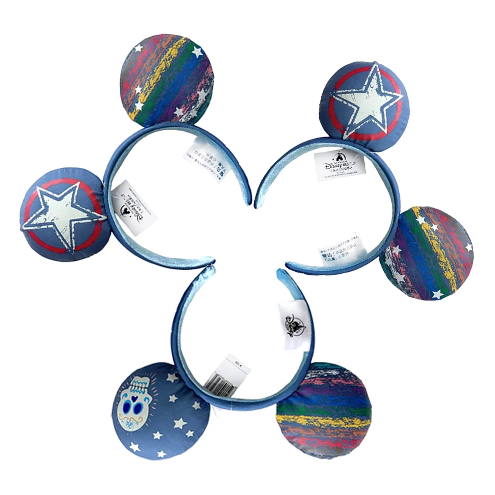 New Disney Mickey Mouse Ear Headband Avengers Marvel Captain America Hair Hoop Birthday Gift Adult/Child Cosplay Accessories