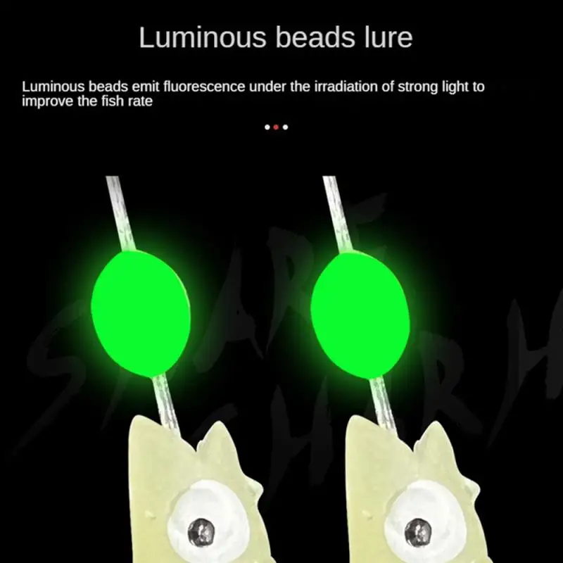 2/4/6SETS Fishing Lure Durable Fishing Tackle Colorful String Hook Dual-purpose Hanging Fishing Goods 9g Fake Bait Luminous Fish