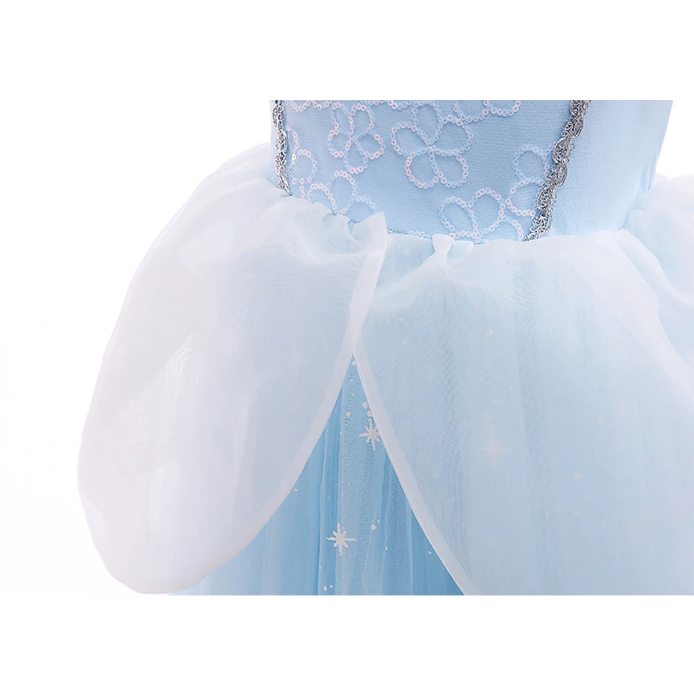 Vestido de Cenicienta para niña, traje de princesa de Halloween, Cosplay, vestidos de baile, disfraz de Navidad, regalo de fiesta de cumpleaños, 2-10T, lentejuelas, calabaza