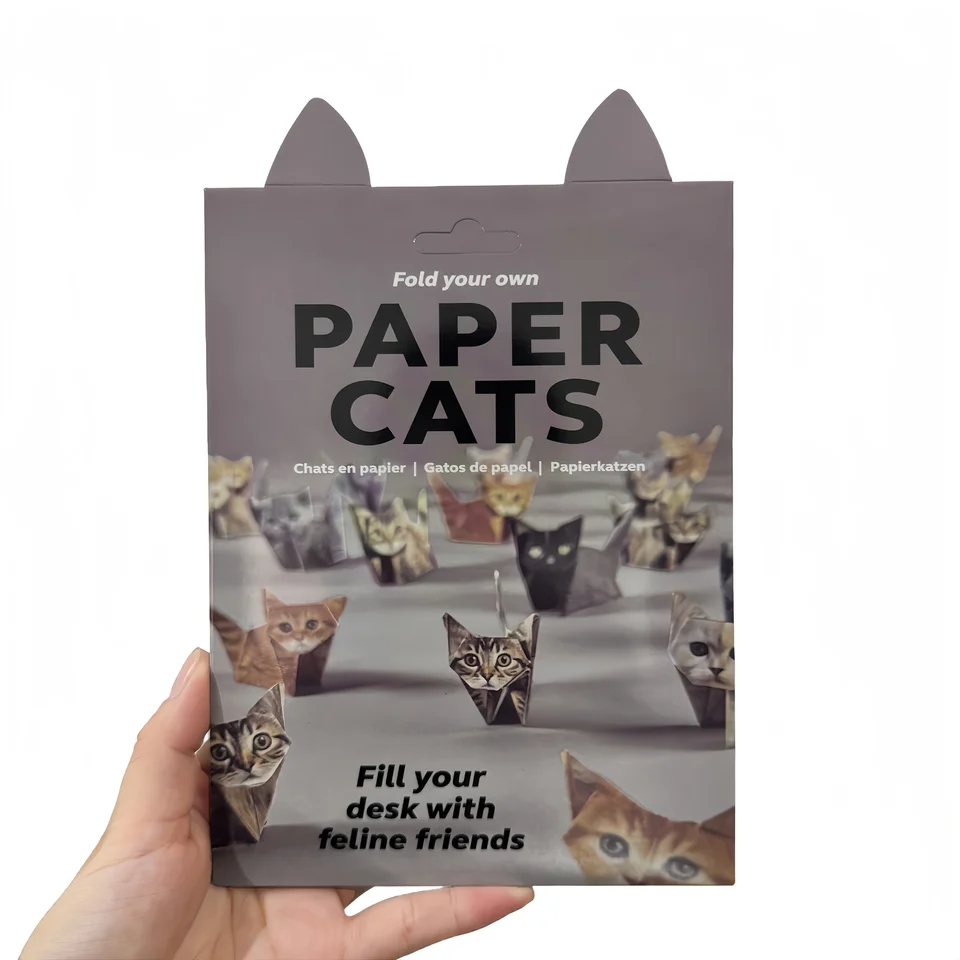 Set De 50 Hojas De Origami Para Hacer Gatos 3D, Con Instrucciones Paso A Paso, Manualidad Relajante Y Decorativa Para Niños Y Adultos