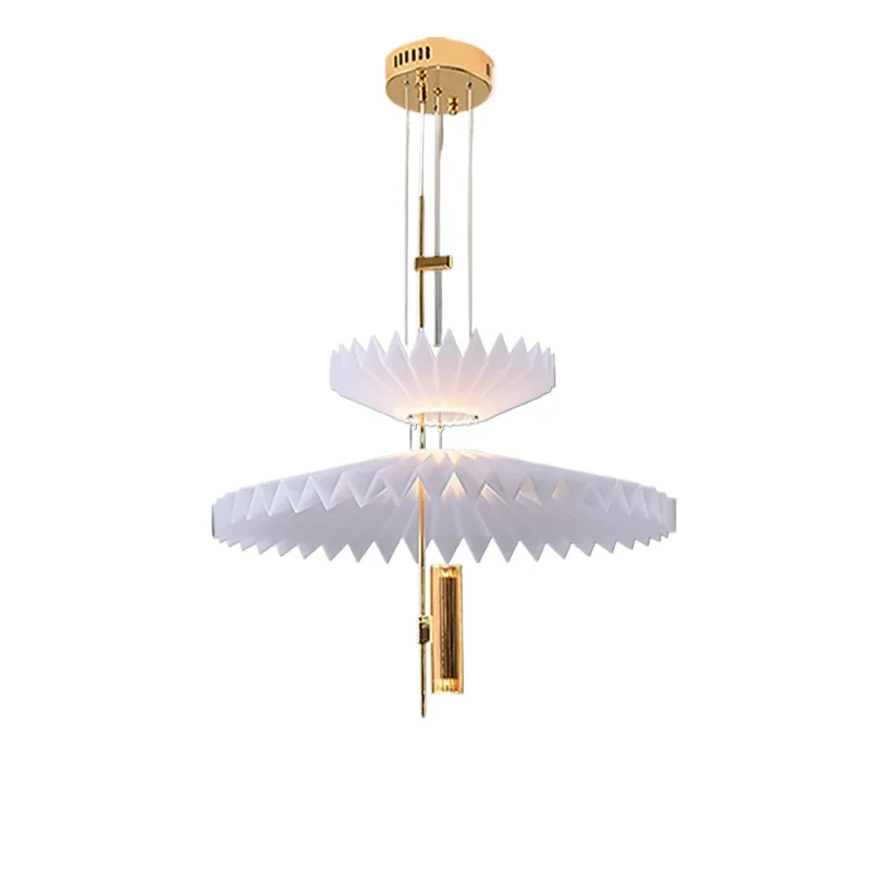 Nordic Creative Pleated Chandelier Minimalist golden chandelier for Restaurant Living room bedroom Designer chandelier