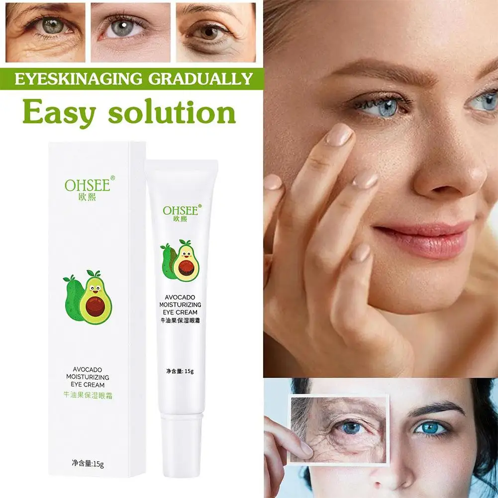 Creme hidratante para olhos para círculos escuros, abacate, nutritivo, reafirmante, pele, bolsas, sob os olhos, creme anti-rugas, R0N5