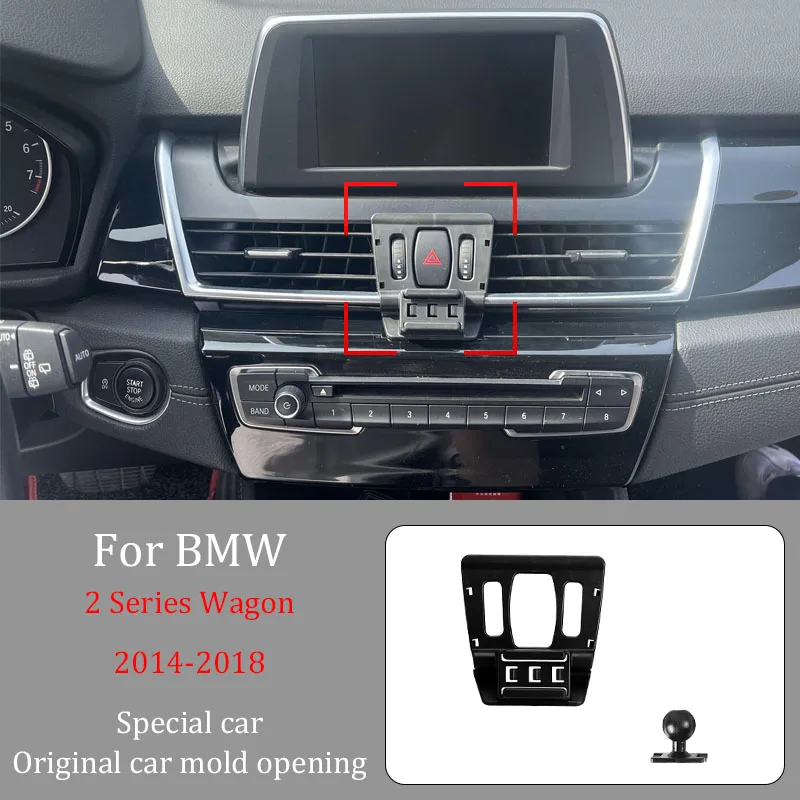 For BMW 2 Wagon 2014-2018  Car Infrared Induction Mobile Phone Wireless Charging Bracket DIY Custom Pattern Navigation Bracket