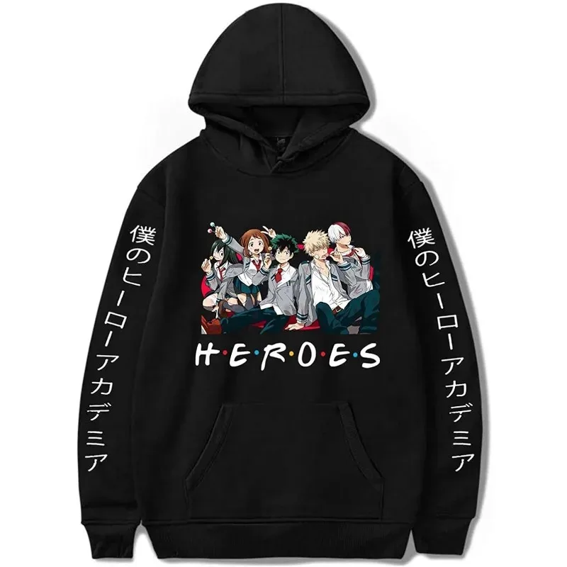 Bluza z kapturem My Hero Academia Anime Jesień Nowa Moda Męska Bluzy z Długim Rękawem Damskie Casual Harajuku Streetwear Pulowery Sudaderas