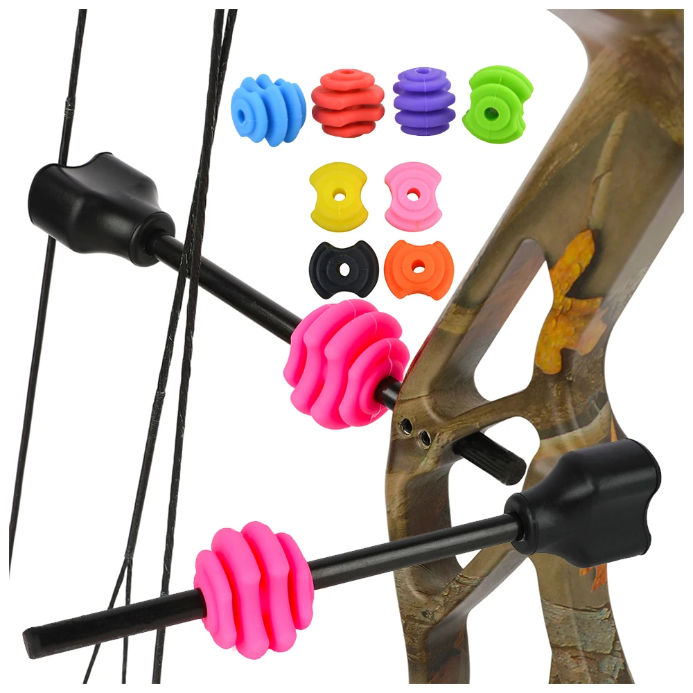 

Bow Stabilizer String Stop Kit with High Density Rubber Stop Ball Absorbs Bowstring Vibration for Prolonged Equipment Durability