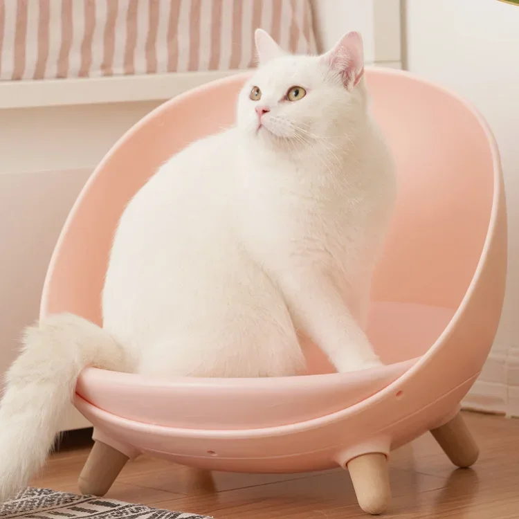 Cat Bed House Sofa For Cats Puppy Bowl Shaped Chair Easy To Clean Safe Durable Spherical Shape Pet Bed