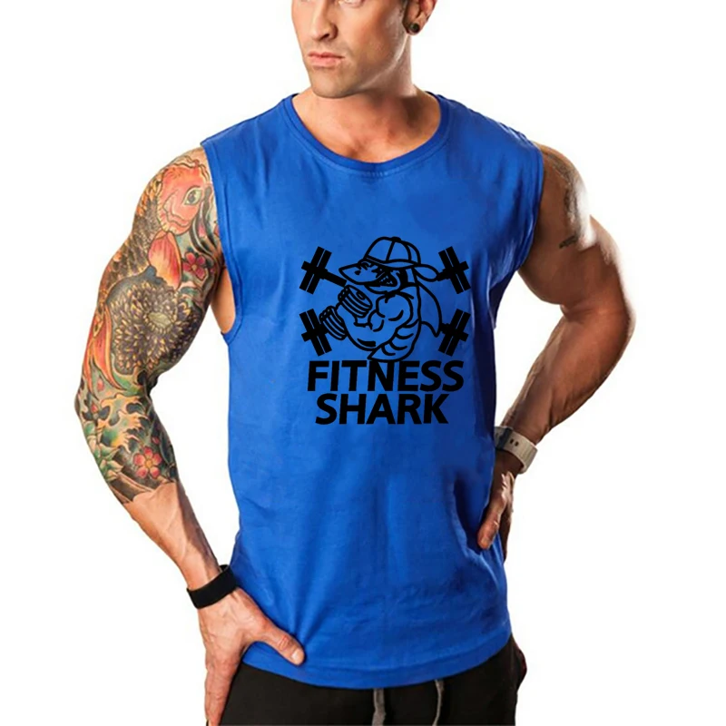 Cotton Sleeveless Mens Running Vest Breathable Gym Workouts Tank Top Fitness Bodybuilding Casual Jogging Undershirts Summer Vest