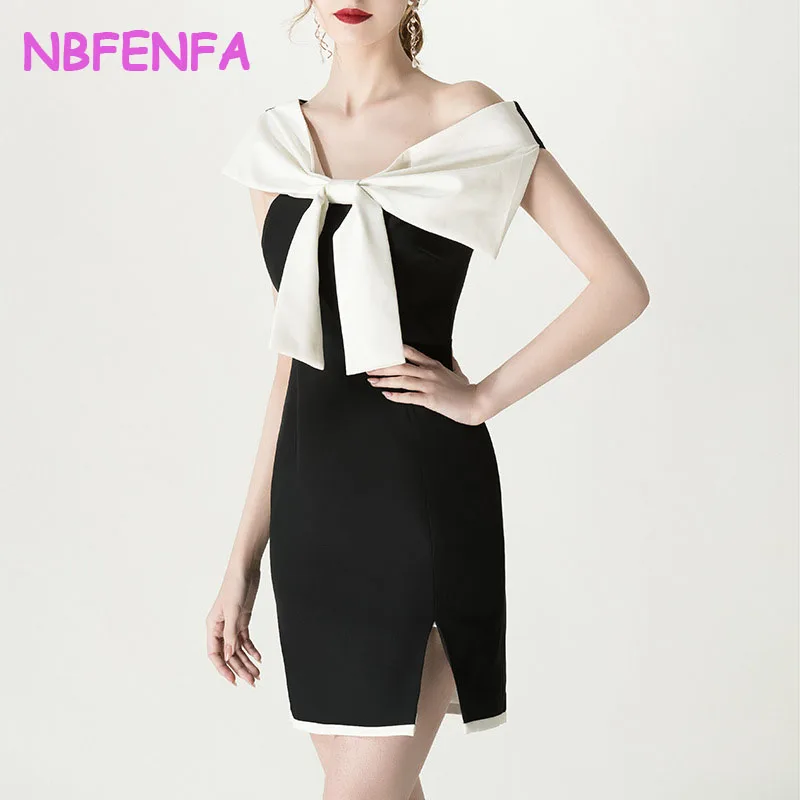 

NBFENFA French Style Dress Group Daily Wear for Banquets Sexy and Elegant Birthday Party Gowns Female Hepburn Style Prom Dresses