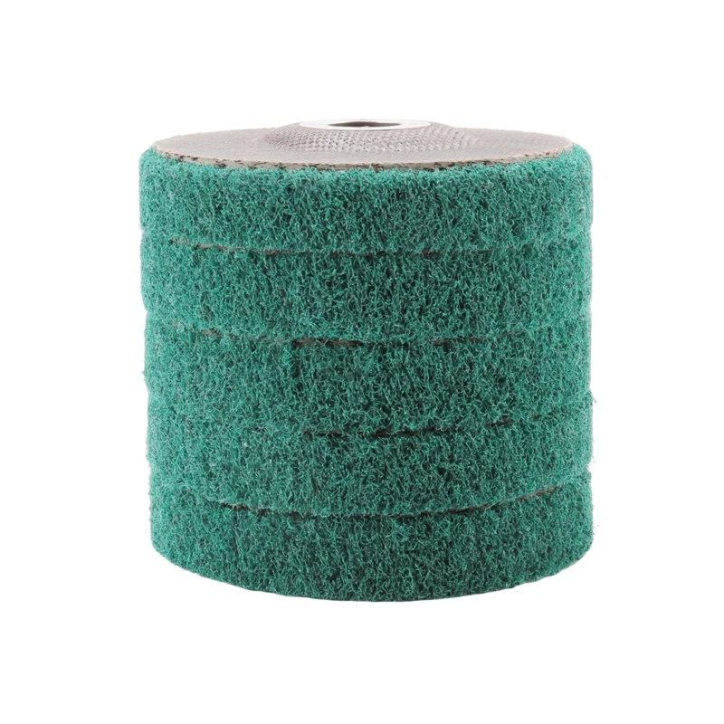 5Pcs Nylon Fiber Flap Wheels Polishing Buffing Wheel Scouring Pad Grinding Disc for Angle Grinder for Metal Polisher