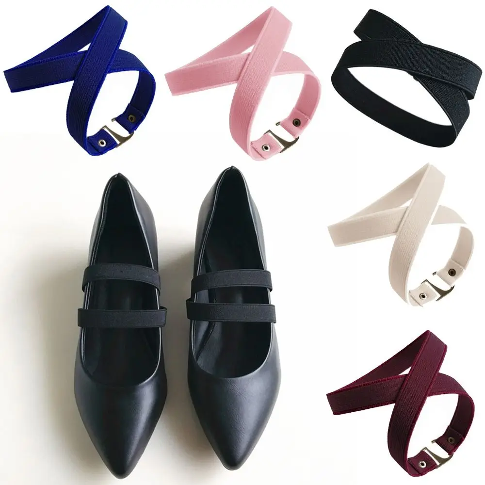 1 Pairs Women Shoe Accessories High Elastic Safety Buckle High Heels Holding Bundle Shoelace Anti-skid Straps Shoe Straps