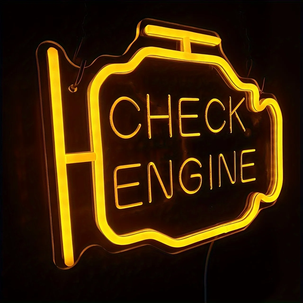 Check Engine Letter Neon Light, for Wedding, Engagement Party, Bedroom Decor, Multipurpose Decorative Wall Mounted Lights