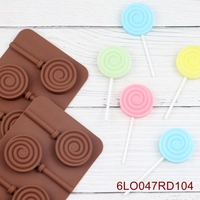 20PCS/LOT ReadStar 6LO047RD104 6 Cavities Doughnut Lollipop Silicone Mold 11 Holes Baking Mould DIY Soap Mold