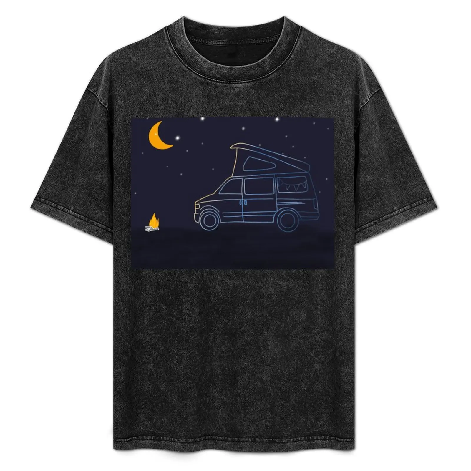 

Camper van under the stars T-Shirt Festival Casual Short Sleeve