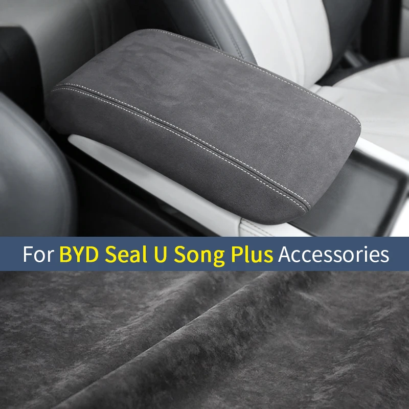 For BYD Seal U Accesorios Leather Protective Cover Car Center Console Armrest Box byd song Plus Champion Edition 2022 2023 2024