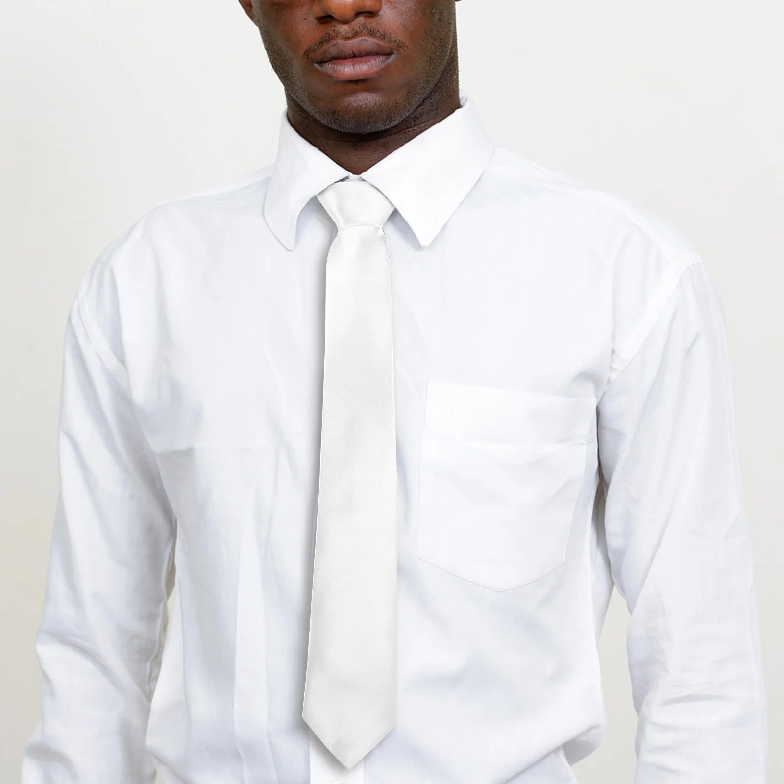 

3 pcs Satin For Men Solid Color Elegant Formal Neckties Suit Accessories Wedding Banquet Business Men'S Slim Long Ties Solid