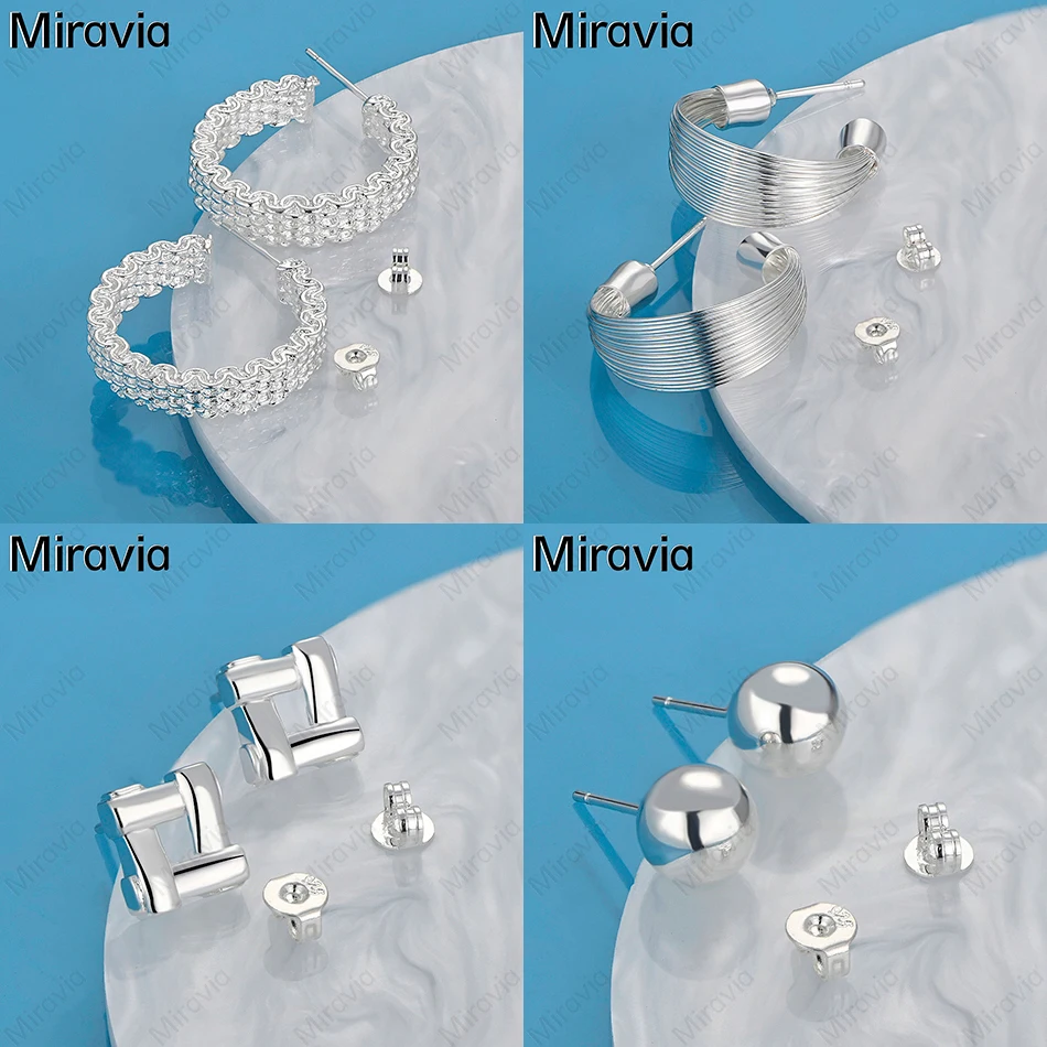 

Miravia 925 Sterling Silver Cube Earrings Women Charm Fashion Party Holiday Gift Jewelry