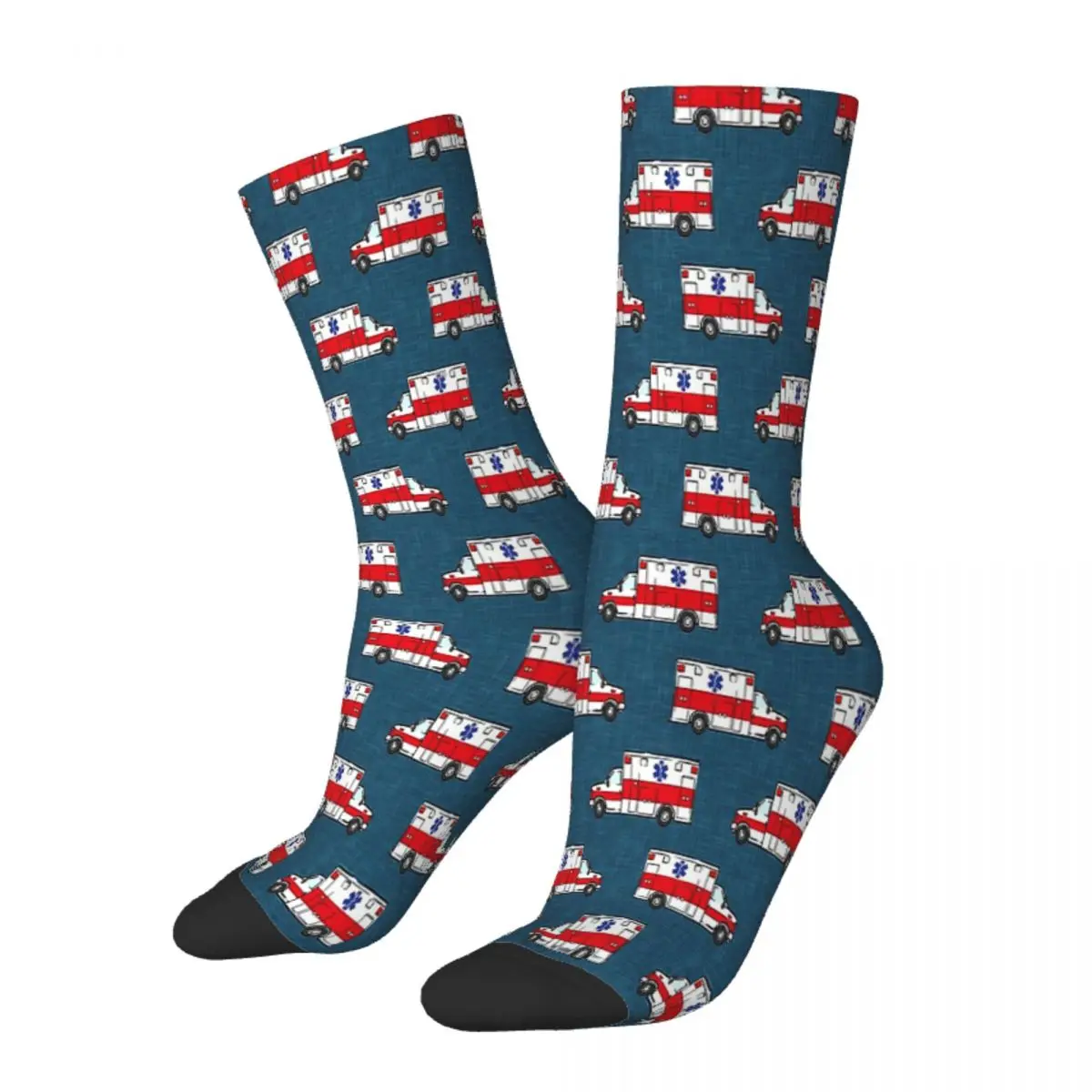 Dark Blue Ambulance Ambulances Meme Socks Male Mens Women Autumn Stockings Polyester