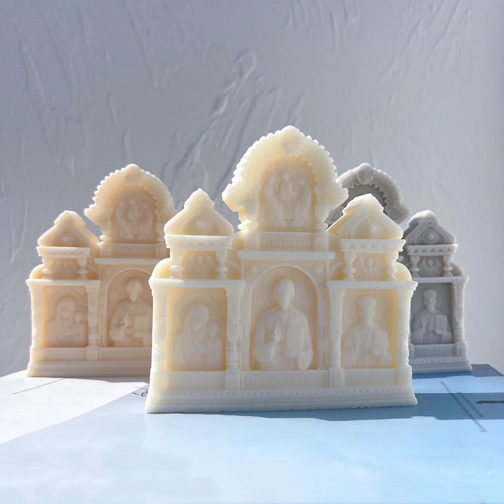 

Religion Statue Candle Mold Home Decor Art Silicone Mold Sculpture Statue Soy Wax Silicone Mould