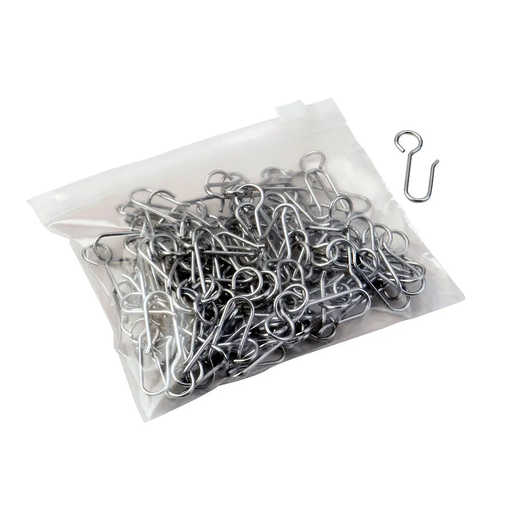 120Pcs Household Curtain Hooks Sunshade Curtain Hanging Hooks Anti Slip Rust Proof Fine Craftsmanship Smooth Sliding Silver