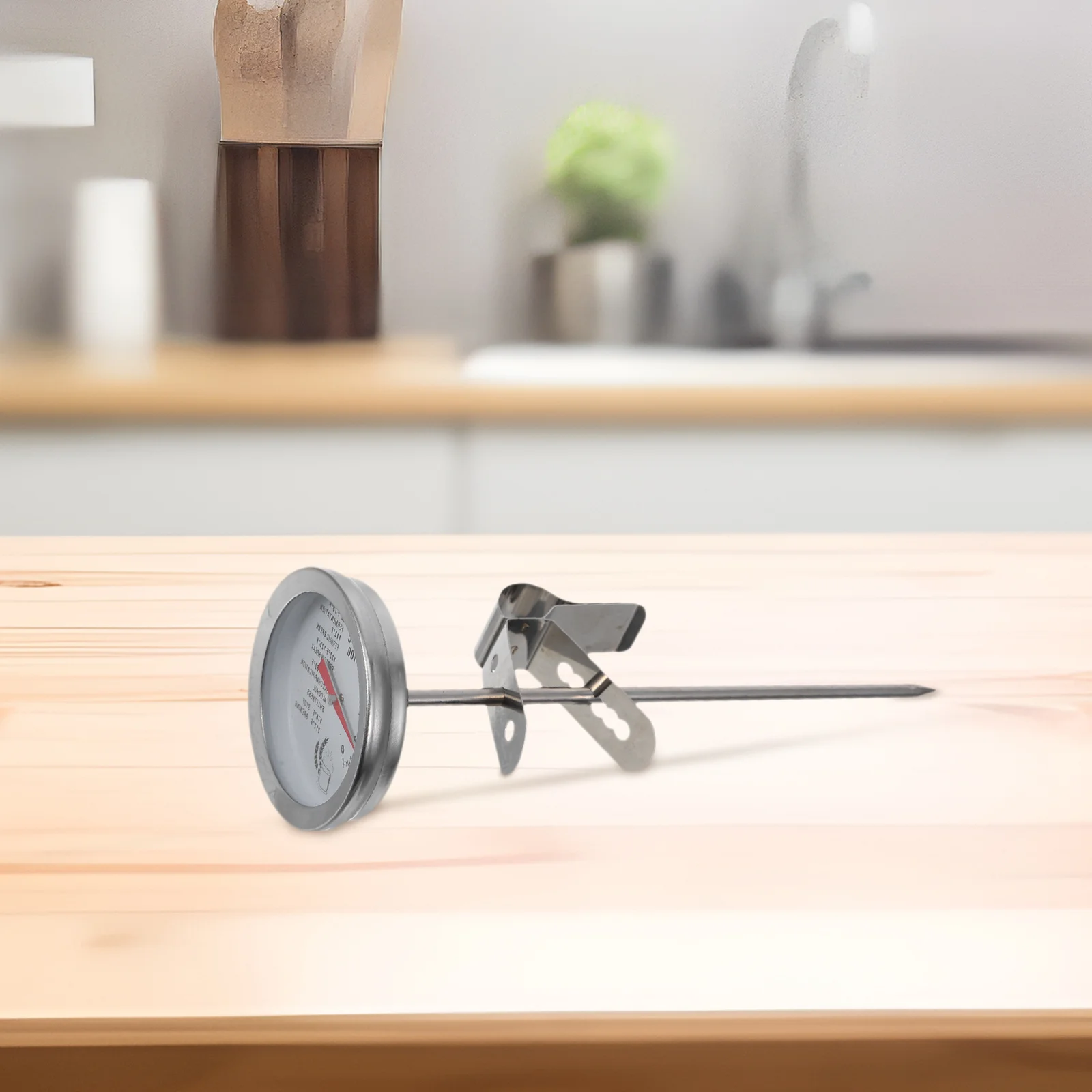 مسبار ميزان حرارة قابل للفصل من الفولاذ المقاوم للصدأ لشاي الماء والحليب، قراءة فورية وسهلة التنظيف، ميزان حرارة الحليب