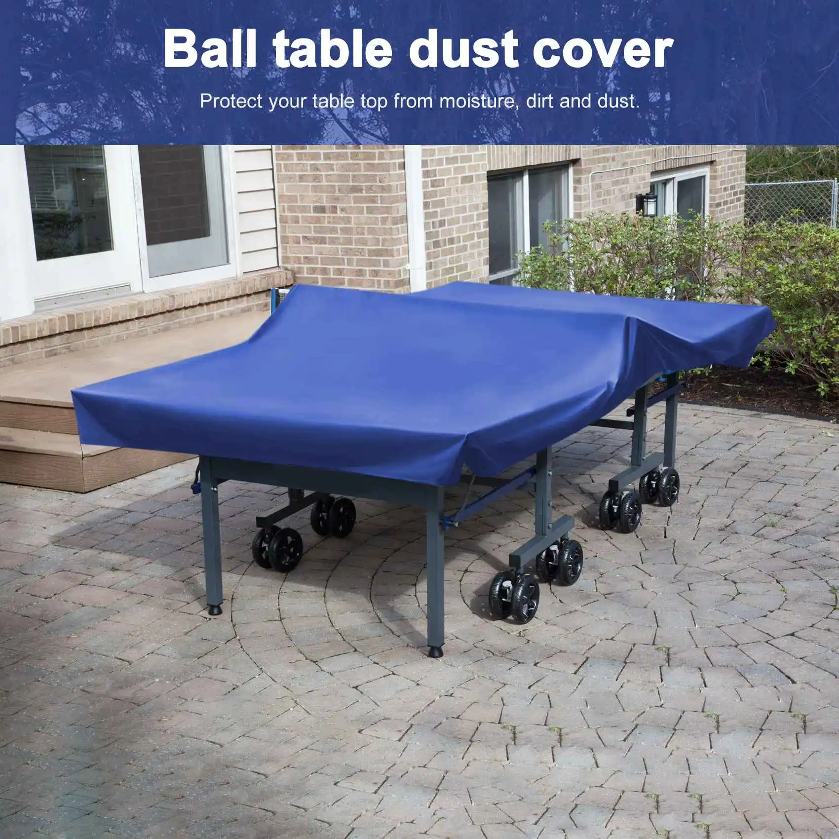 

Ping Pong Table Covers Oxford Waterproof Outdoor Rain Wind Sun Dust UV Resistant Table Tennis Protective Storage Cover