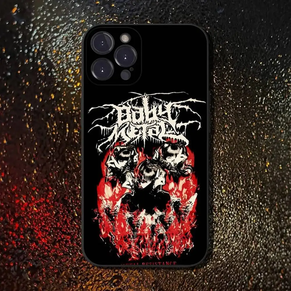 B-BABYMETAL Rock Band Phone Case For iPhone 16,15,14,13,12,11 Plus,Pro Max,XS,X,XR,SE,Mini,8,7,Soft Silicone Black Cover