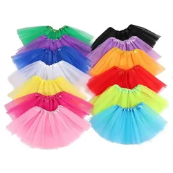 Bambino Bambino Bambino Tutu di balletto Gonne Abito in rete dura a 3 strati Ragazze Dancewear Ballerina Ginnastica 30 cm