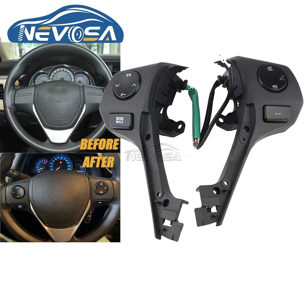 NEVOSA 84250-02560 Buttons Phone Steering Wheel Audio Control Switch Button For TOYOTA Corolla RAV4 Etios 2014 2015 2016 2018