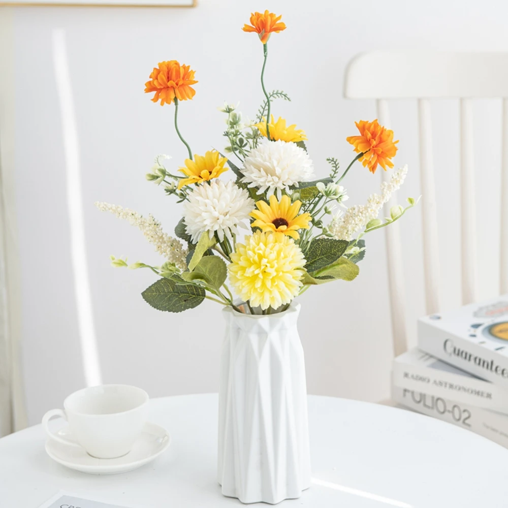 

Silk Artificial Flowers Bulbous Chrysanthemum Bubble Festival Wreaths Wedding Bridal Bouque Home Room Garden Decoration Diy Gift