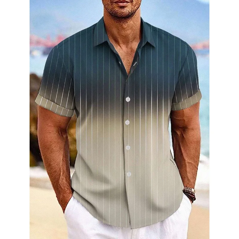 

Men's Outdoor Short Sleeve Shirt Printed Floral Pattern Casual Style Comfortable Fit Spring Summer Fashion Men's Top