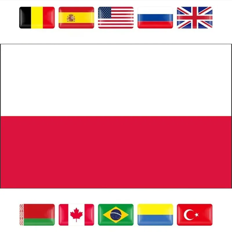 Banderas Oscam Europa de 7 L, 14*21 cm, Polonia 7 líneas, Países Bajos, Alemania, Reino Unido, Irlanda, Austria, Suiza