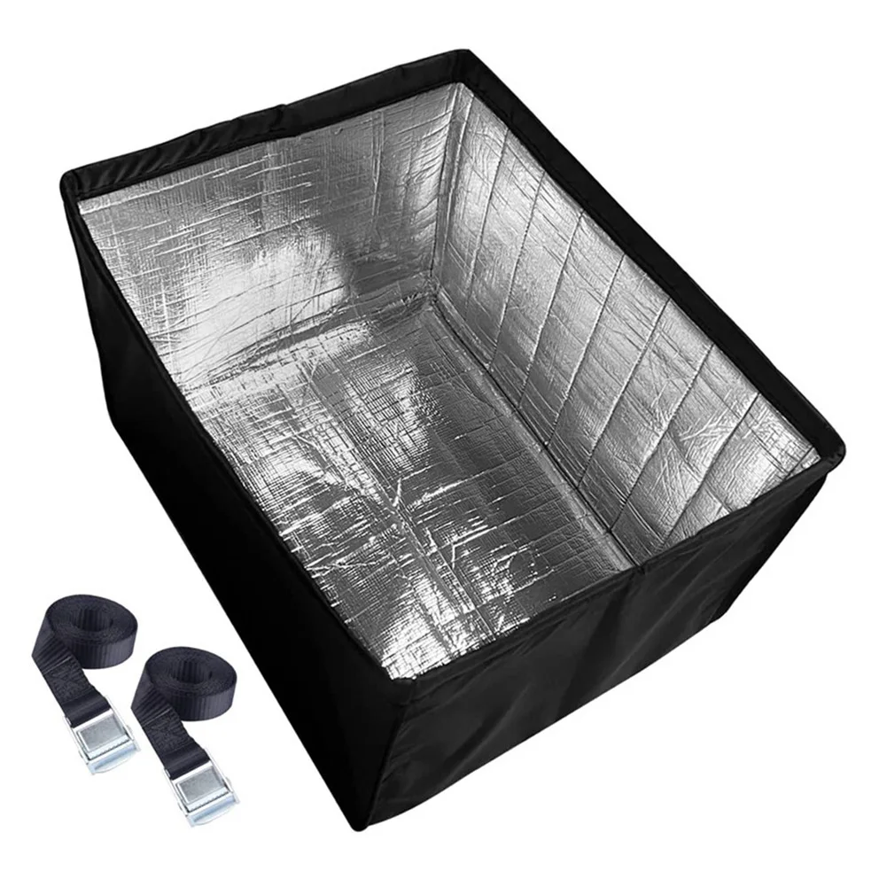 Weatherproof AC Wrap Conditioner Dust Cover For Storm Protection Black Air Conditioner Cover Wind Resistant Secure