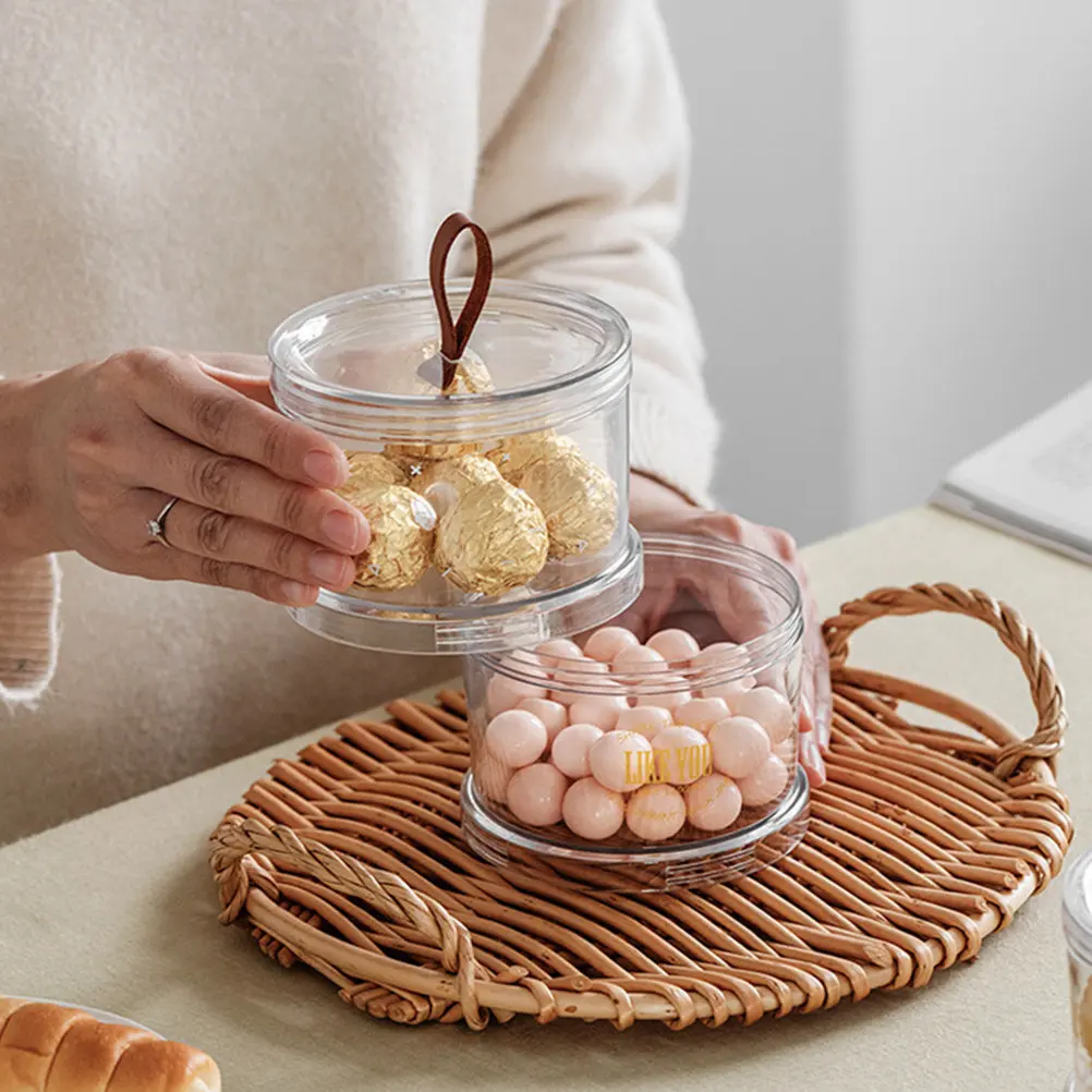 Picture 5: 2Pcs Snack Storage Jars Multi-Function Stackable Household Storage Boxes Transparent Sealed Cereal Containers Kitchen