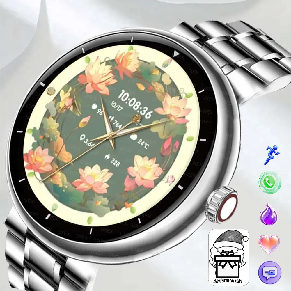 

Women Fashion Smartwatch 1.5 Inch HD Display App Control Fitness Wireless Call Wireless Charging Christmas Gift Watchs Smart Men