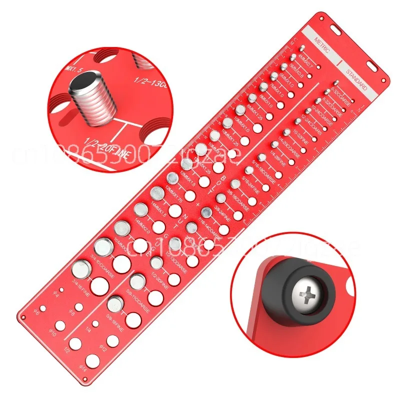 Screw Nut and Bolt Thread Checker Screw Measuring Gauge Thread Gauge Cross-Border