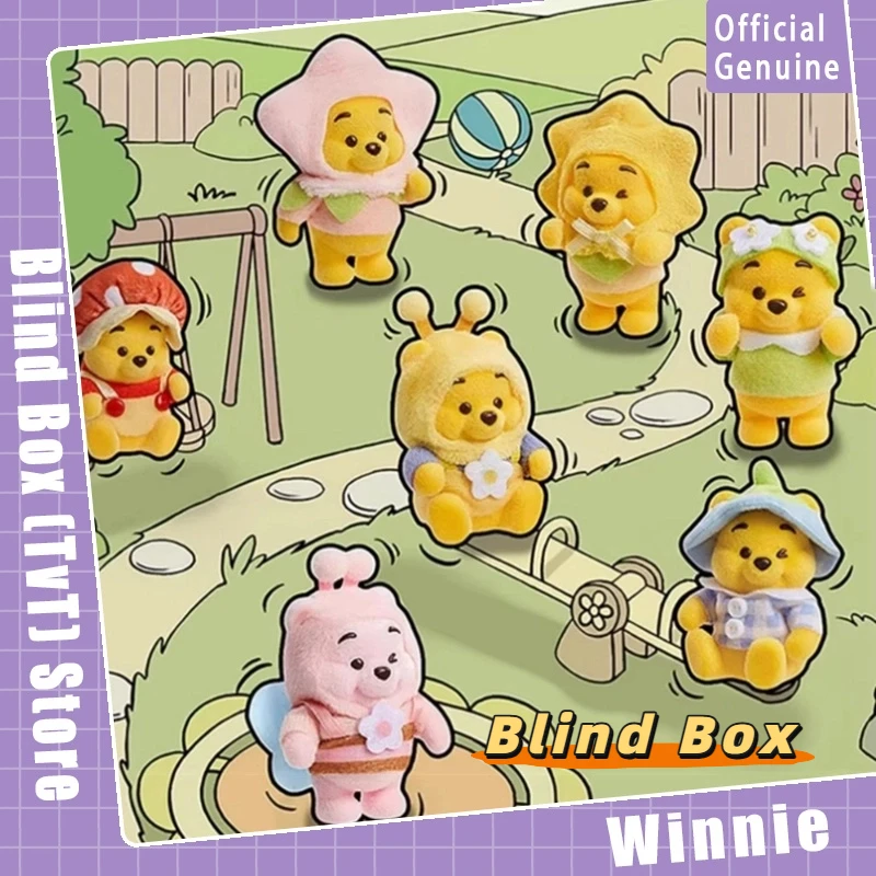 

Genuine Winnie The Pooh Touching Garden Series Blind Box Bag Cute Dolls Collection Desktop Ornament Fashion Trend Gift