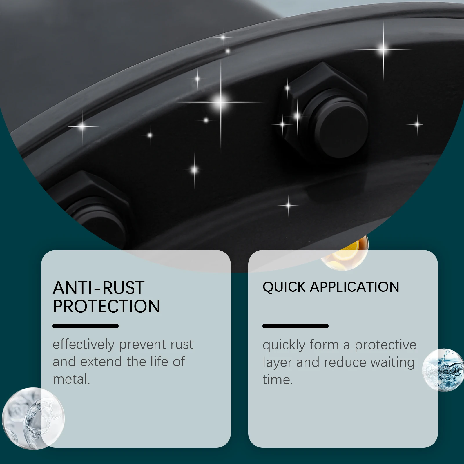 2-in-1 Rostumwandler & Metallgrundierung, hitze- und UV-beständige schwarze Rostschutzfarbe für Automobil-, Marine- und Industrie-Chassis & -Karosserien – Detail 2