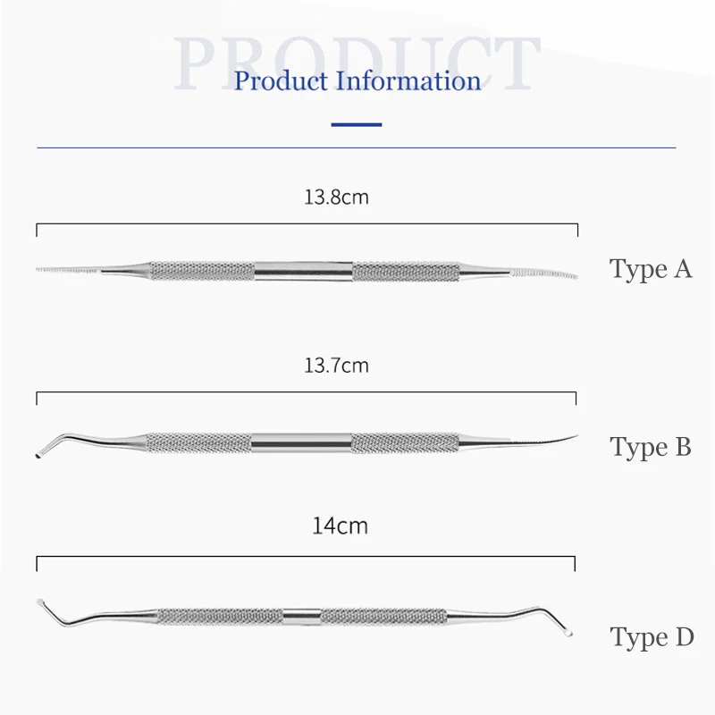 Stainless Steel Toe Nail File Foot Nail Care Hook Ingrown Double Ended Ingrown Toe Correction Lifter File Manicure Clean Tool