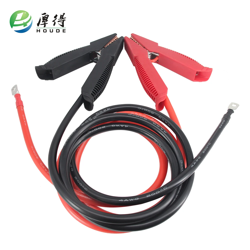 Heavy Duty Jumper Leads 4AWG Pure Copper 150A 200A 500A 1000A 2000A 3000A Clamp DC12V Replacement Alligator for Jump Pack