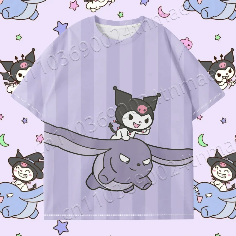 

Усовершенствованная футболка Kuromi 2025 3D | Легкая рубашка Miniso, многоразовая, 100–160 см, S-5XL, быстросохнущая и дышащая.