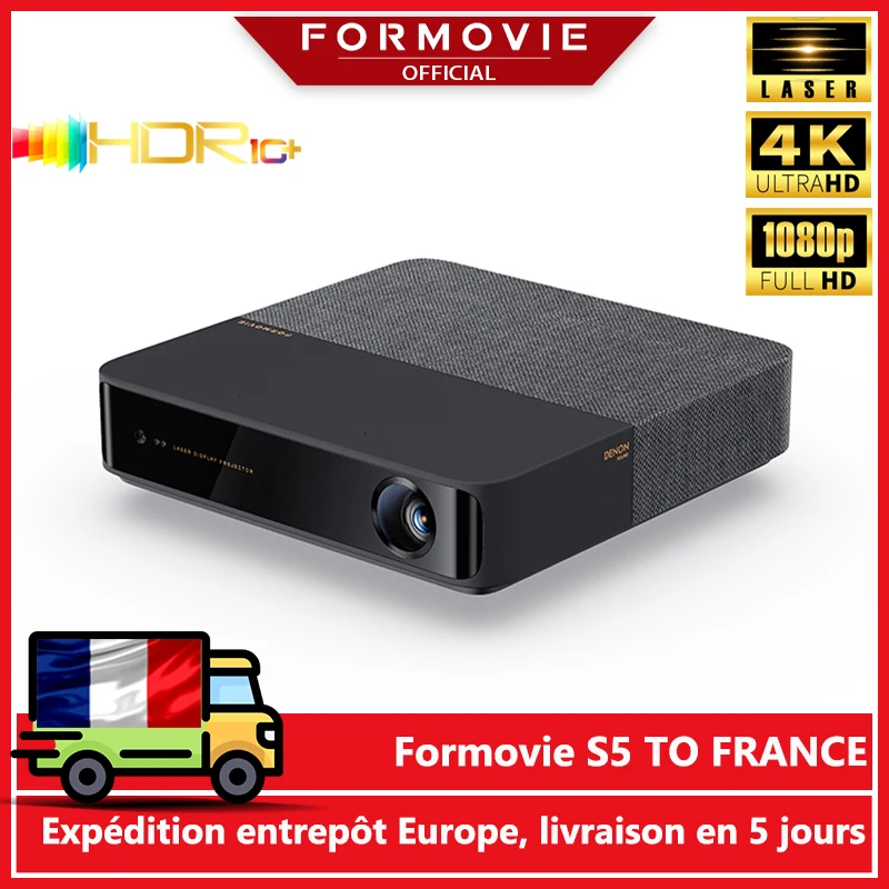 Formovie S5 projecteur Triple couleur Laser 1080P FHD 1100ANSI Lumen pour Home cinéma Dolby Vision Camping en plein air théâtre Portable
