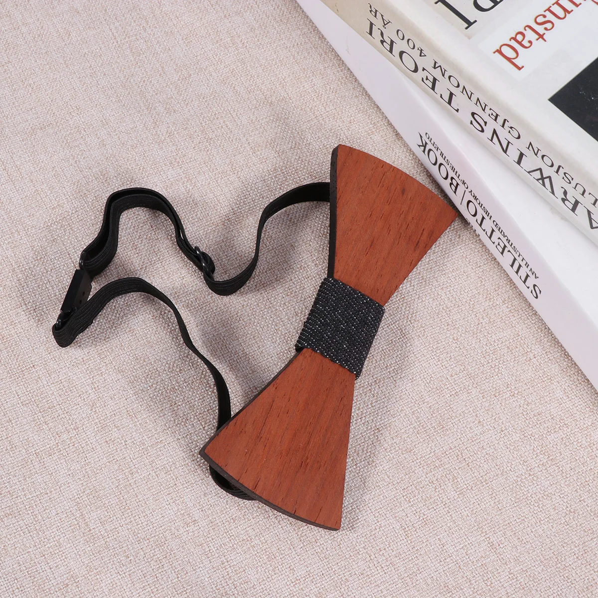 1 قطعة ربطة القوس الخشبية قسط اليدوية الرجال حزام مطاط قابل للتعديل لحفل الزفاف مهرجان هدية التبعي مناسبة جميع الأحجام #5