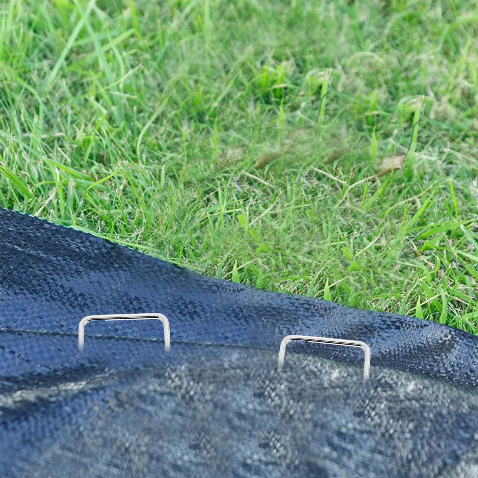 50Pcs 6 Inch 11 Gauge Heavy Duty Galvanized U-Shaped Landscape Staples for Garden Sod Turf Weed Barrier Drip Lines Outdoor