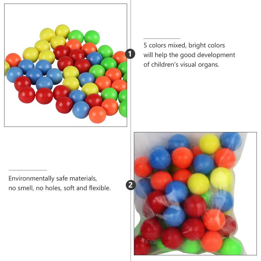 

100pcs Colorful Plastic 5 Colors 1.5Cm Diameter For Kids Counting Learning Ball Pit Play Toddler Balls Mini Plastic Balls For