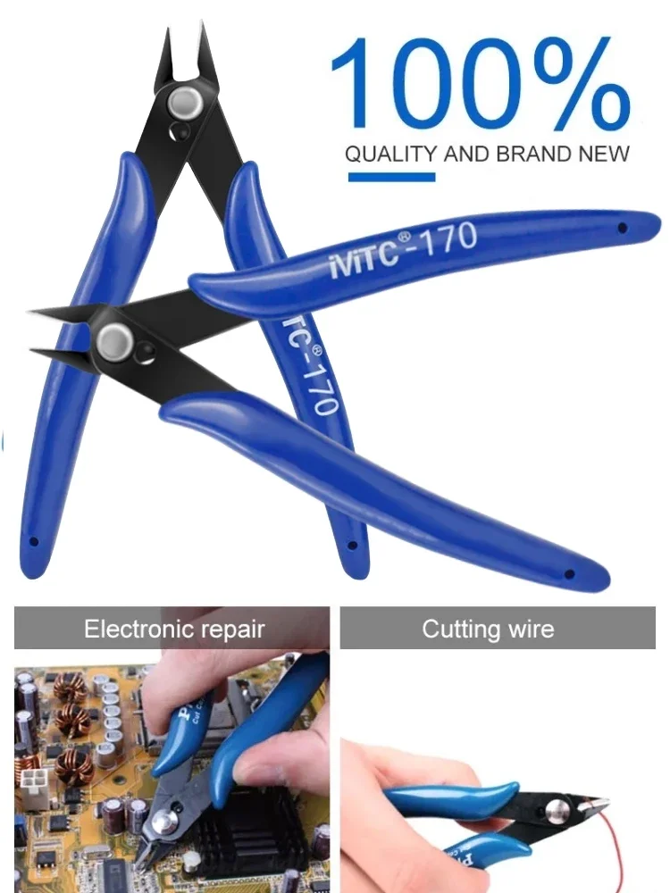 1/5/10PC 170 Wishful Clamp DIY Electronic Diagonal Pliers Side Cutting Nippers Wire Cutter 3D printer parts Hand Tools