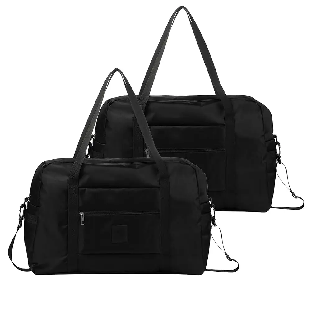 Folding Duffle Bag for Travel  Large Capacity Waterproof Oxford Cloth Weekender Carry On Tote with Crossbody strap, Lightwei