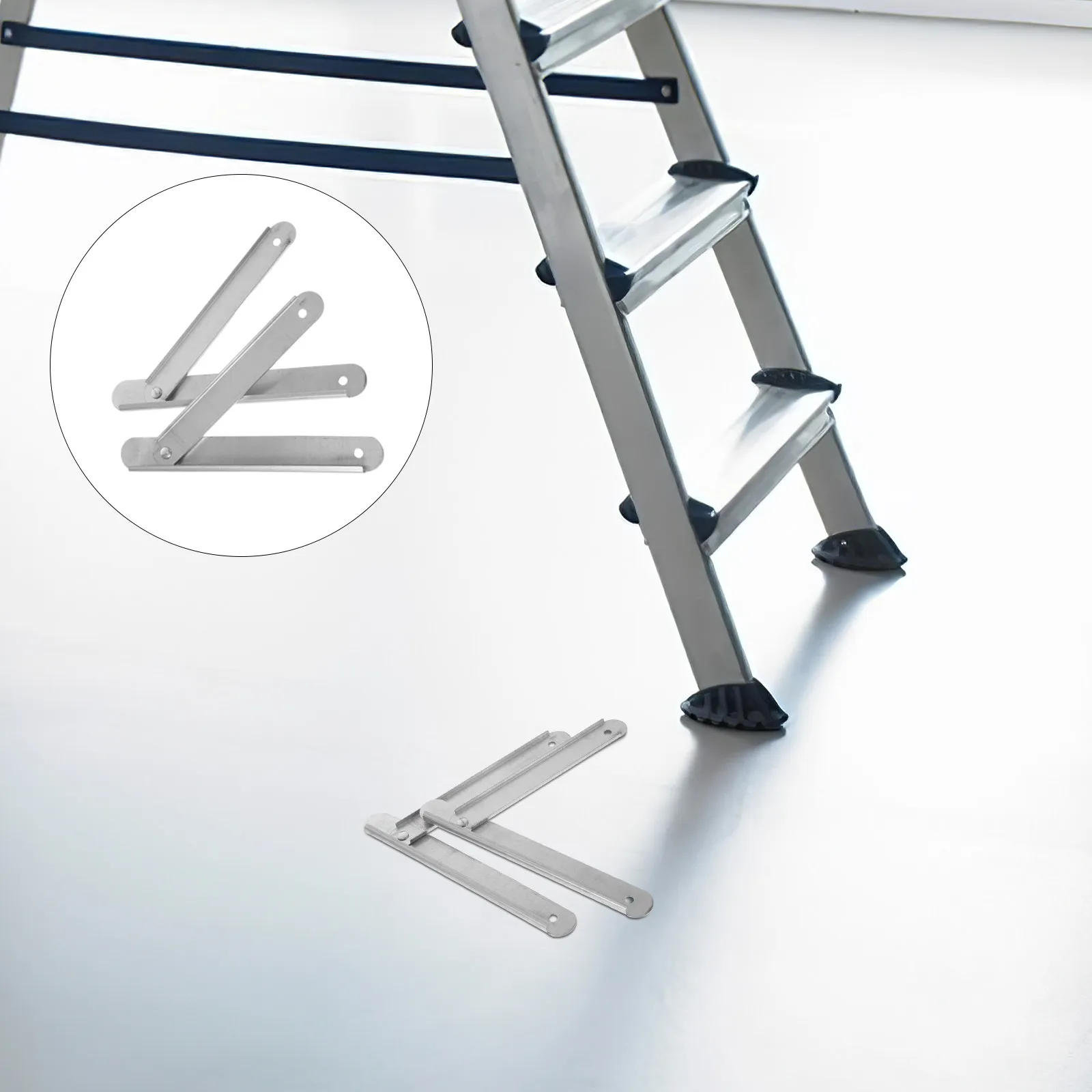 2Pcs Lightweight Ladder Tie Rods Aluminum Alloy Step Ladder Hinge Replacement with High Hardness Corrosion Resistant Durability