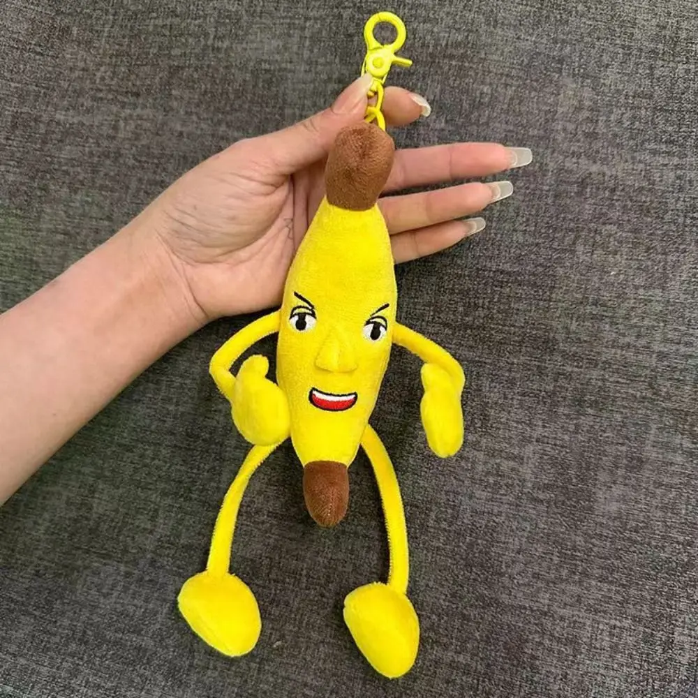 Spoof Gifts Parody A Large Banana Voice Keychain Vocalize Sing Plush Toys Pendant Funny Cartoon Banana Squeeze Toys Gift