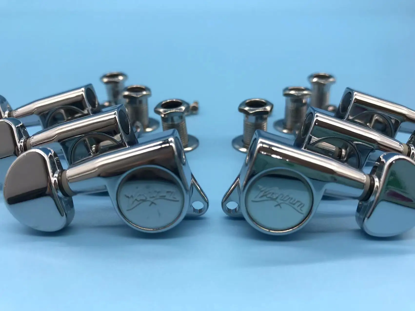 Genuine Washburn Machine head Tuners Pegs Chrome Color(3R+3L) Made in Korea 2 orders #N012