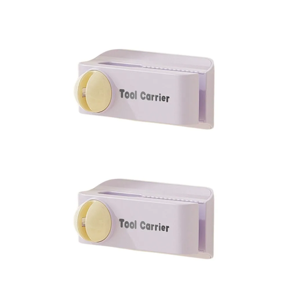 

2Pcs Plastic Cutter Holder Punch Free Wall-Mounted Cutter Drying Rack with Sharpening Stone Dopamine Utensil Rack Kitchen